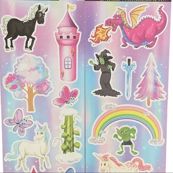 Unicorn, castle, dragon, magical fairy tale storybook Wall Decal stickers - Picture 2 of 3